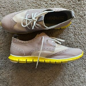 Cole Haan Zerogrande Sneaker Shoes Yellow Gray